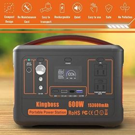 Portable Power Station 110V/600W 568Wh Lithium Battery Pure Sine Wave AC Outlet DC USB Solar Generator Supply for Emergency Outdoor Travel Campin Portable Power Station 110V/600W 568Wh Lithium Battery Pure Sine Wave AC Outlet DC USB Solar Generator Supply for Emergency Outdoor Travel Campin